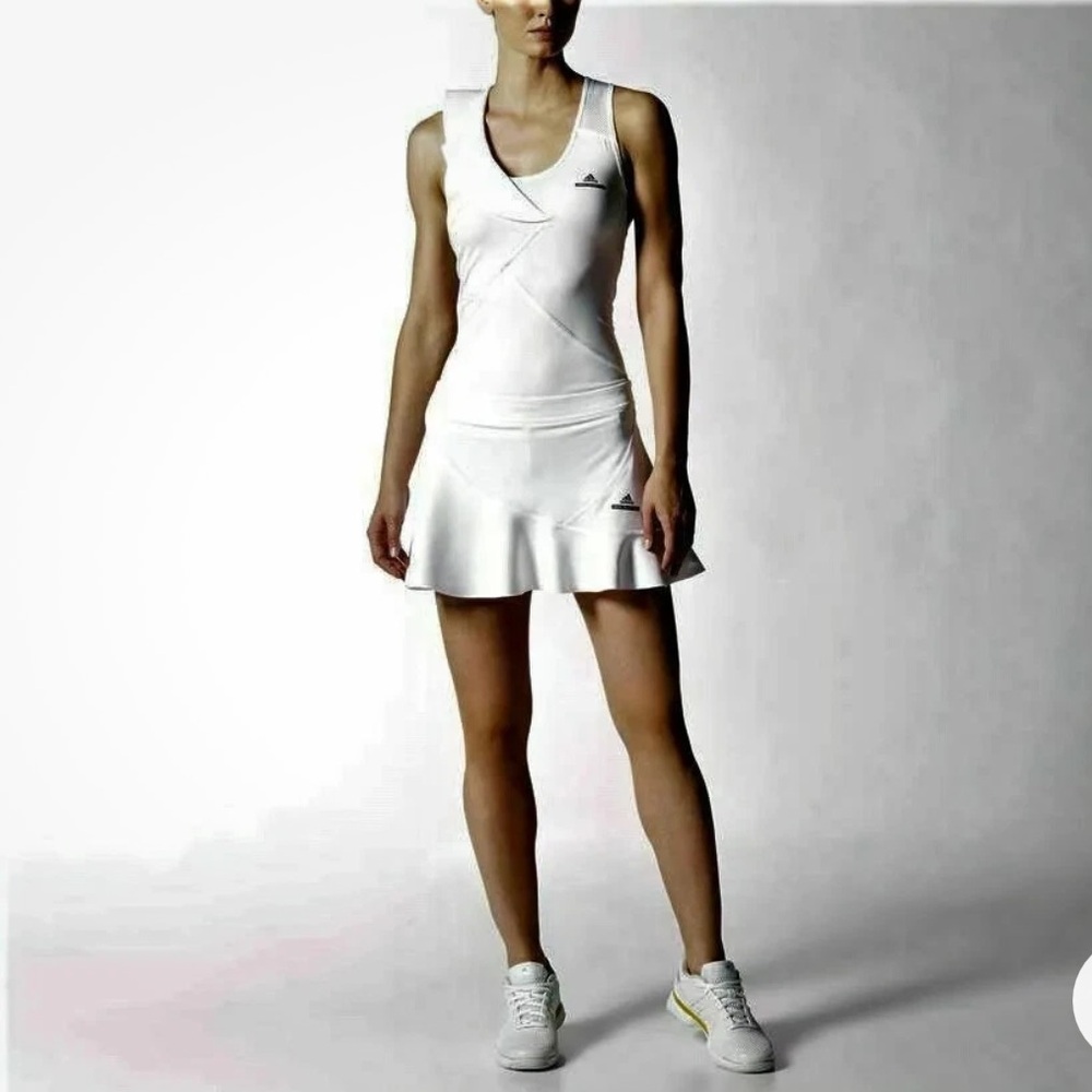 Adidas x Stella McCartney Barricade White Ruffled Tennis Skort